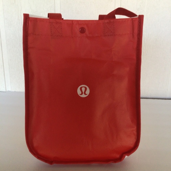LULULEMON RED REUSABLE SMALL TOTE BAG - Picture 4 of 10